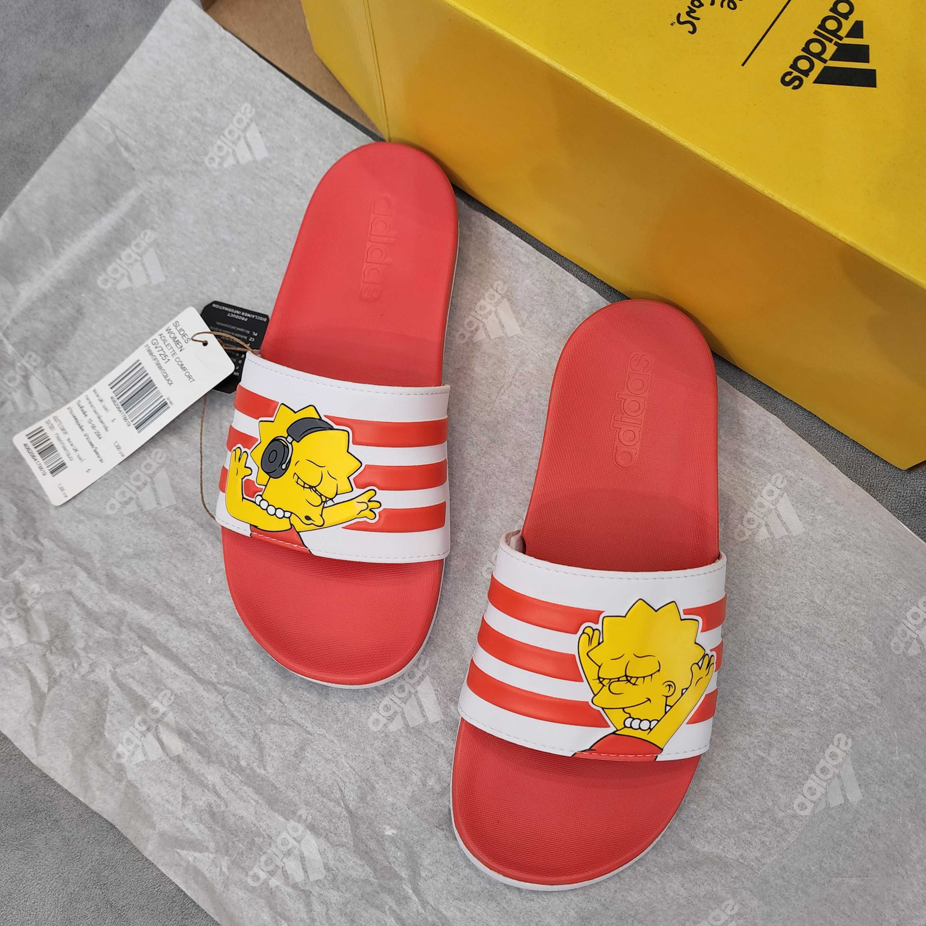 รองเท้าแตะ Adidas x Simpsons  พื้นนิ่มๆ มีกล่องด้วยจ้า
