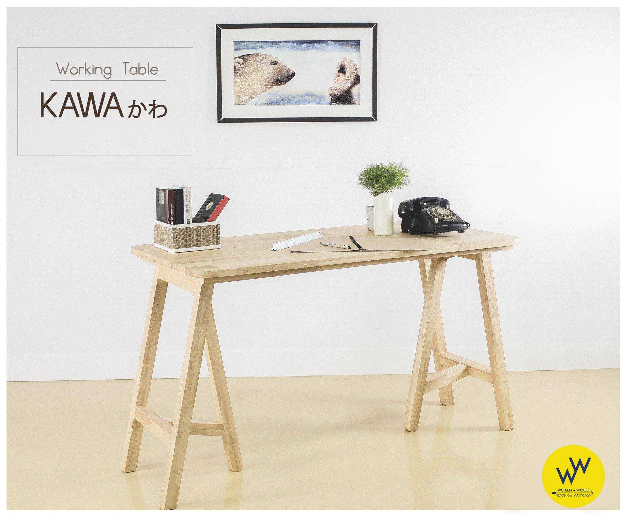 โต๊ะทำงานรุ่น KAWA ขนาด 100x60x75