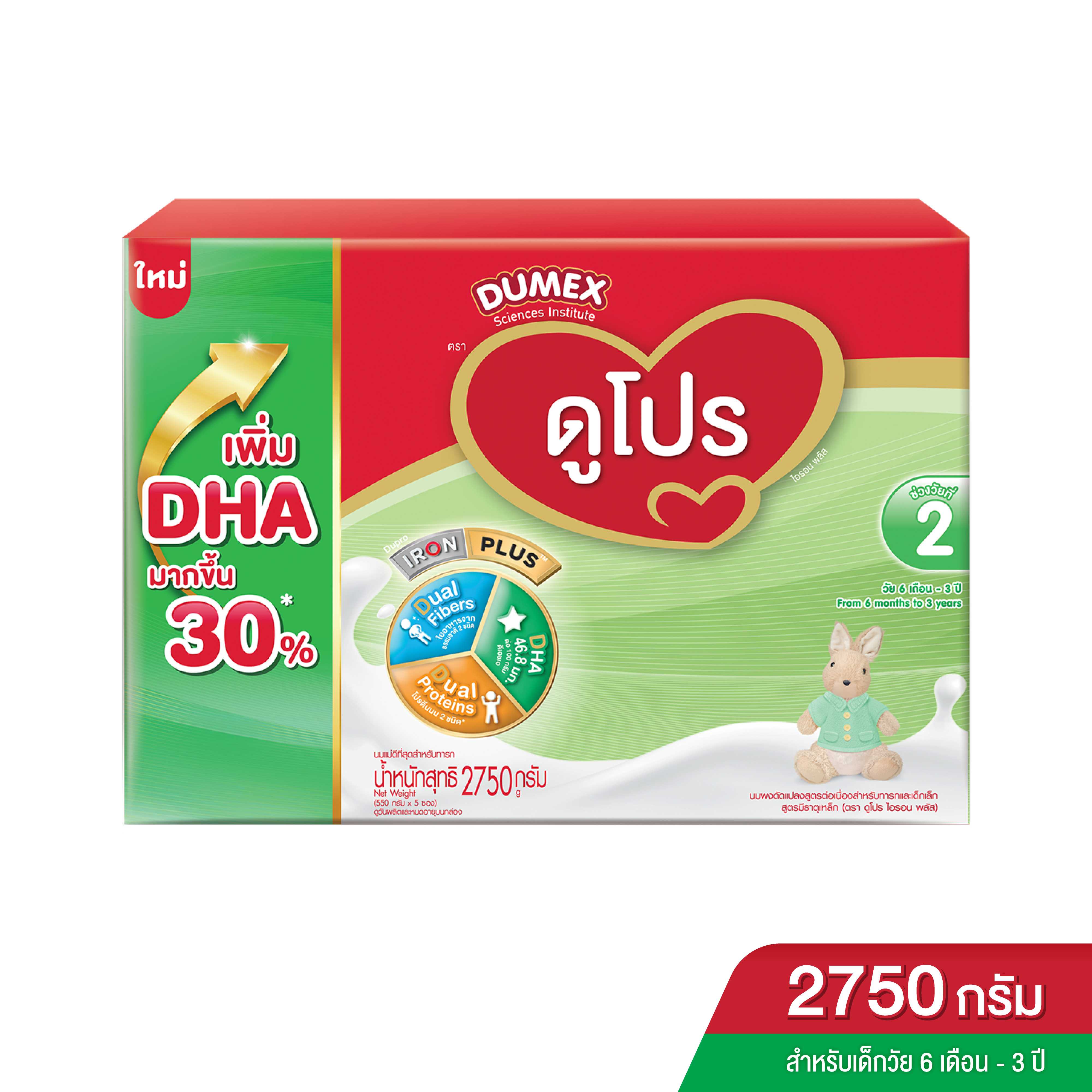 Dupro นมผง ดูโปร ขนาด 2750 กรัม (บรรจุ 575 กรัม  5 ถุง)