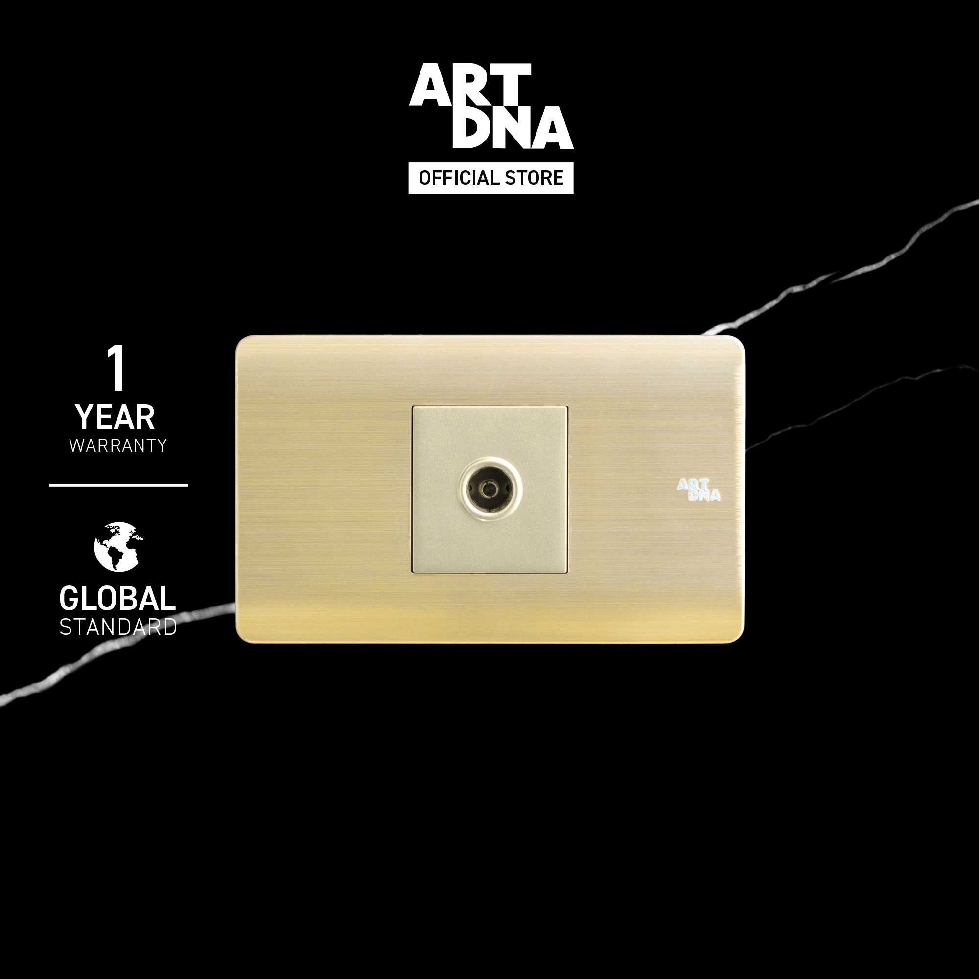 ART DNA รุ่น A85 TV Socket Size M สีทอง design switch สวิตซ์ไฟโมเดิร์น สวิตซ์ไฟสวยๆ ปลั๊กไฟสวยๆ