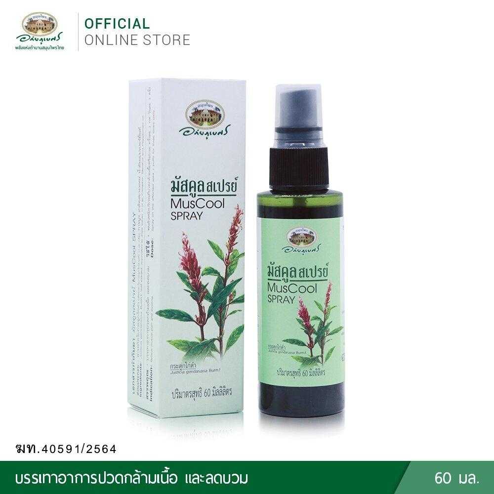 สมุนไพร อภัยภูเบศร มัสคูลสเปรย์ MusCool Spray 60 ml.