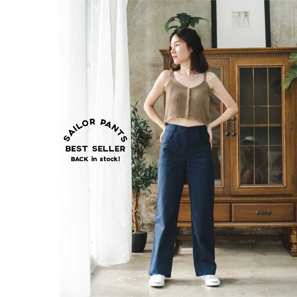 Sailor pants - กางเกงขายาวทางกระบอกเก๋ๆ
