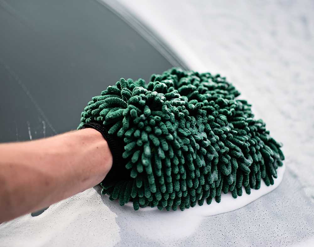 ถุงมือล้างรถ ถุงมือล้างรถไมโครไฟเบอร์  - Maxshine Micro Chenille Wash Mitt – Green