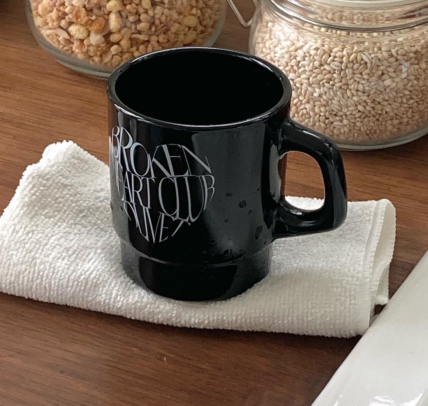 broken heart club milk glass