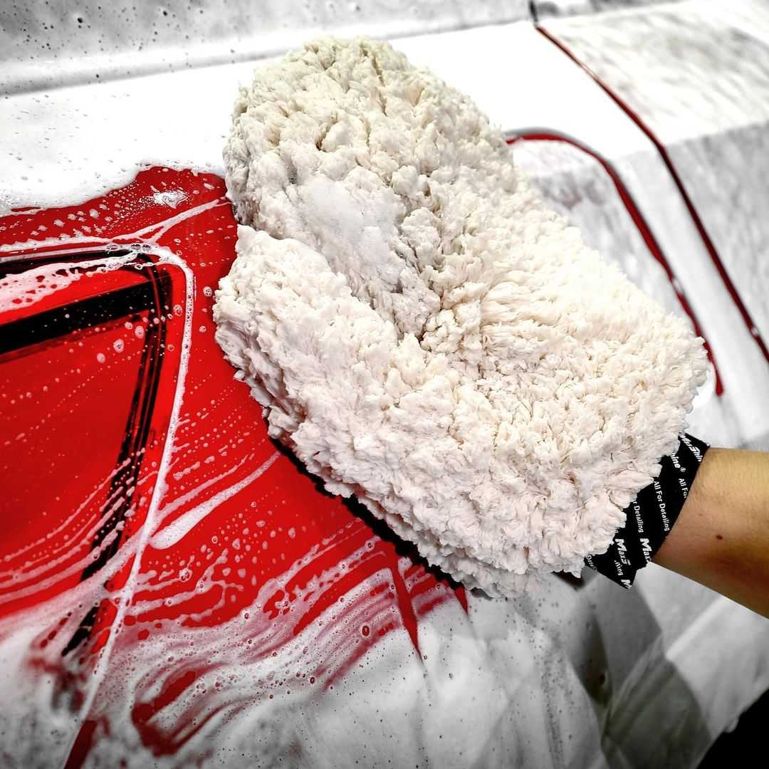 ถุงมือล้างรถ ถุงมือล้างรถไมโครไฟเบอร์ - Maxshine Ultra-Plush Microfiber Car Wash Mitt With Thumb