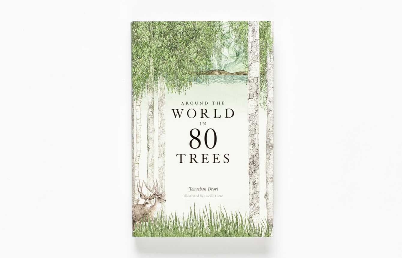 Around the world in 80 trees (ENG-hardcover) / Jonathan Drori เขียน Lucille Clerc วาด