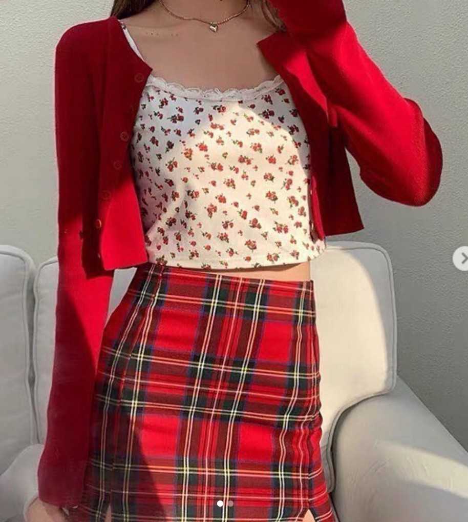 set cardigan cami top scott skirt size s