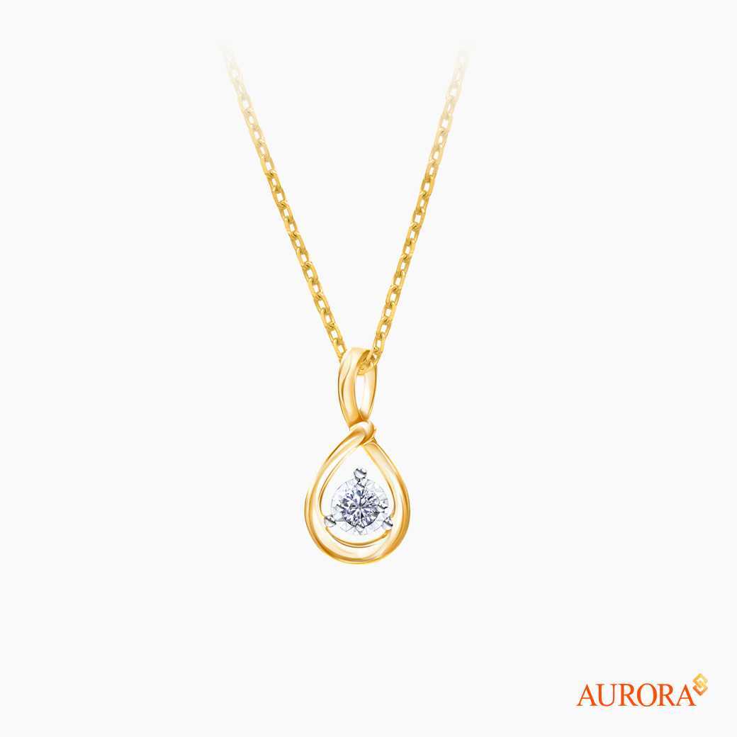 AURORA จี้เพชรพร้อมสร้อยคอ Begin Collection (YG)