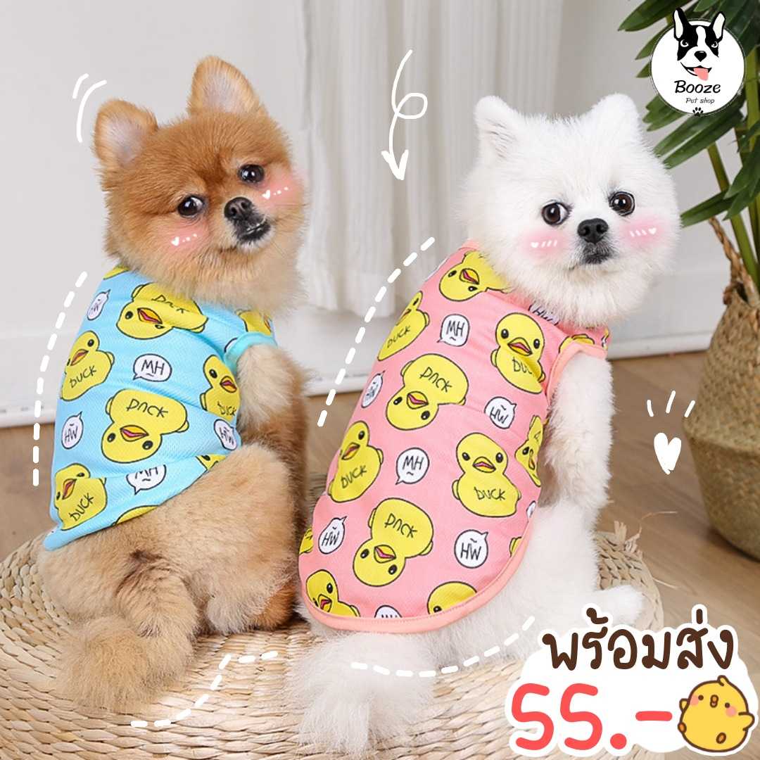 เสื้อแมว เสื้อผ้าสัตว์เลี้ยง ชุดสุนัขน่ารัก ผ้าบางใส่สบาย เหมาะกับหน้าร้อน
