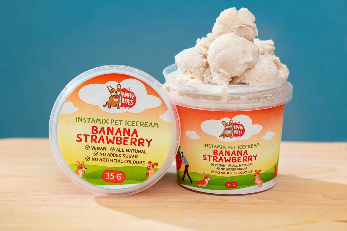 Banana and Strawberry Instamix Icecream