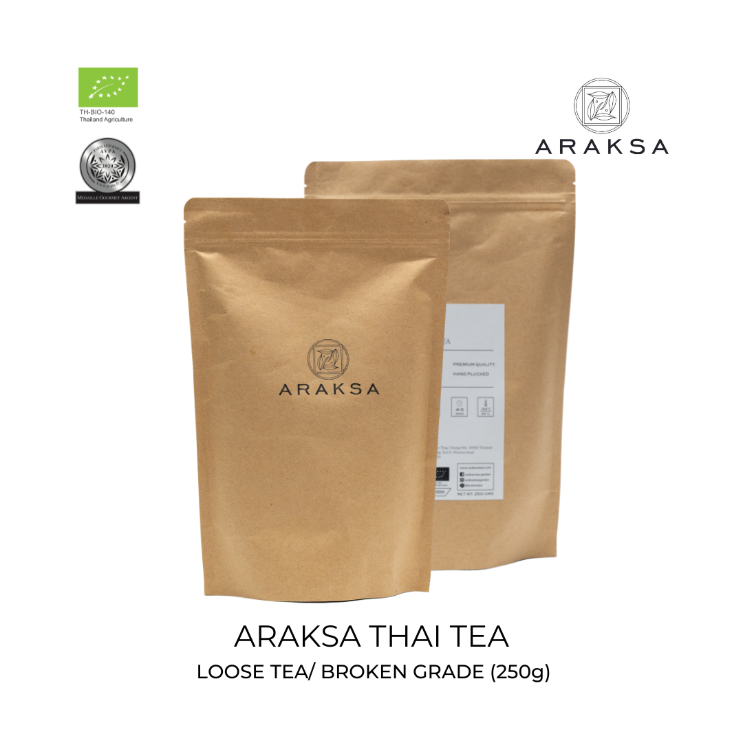 Araksa Thai Tea :Big pack 250g  ชาไทย ออร์แกนิค แบบบรรจุถุง 250กรัม