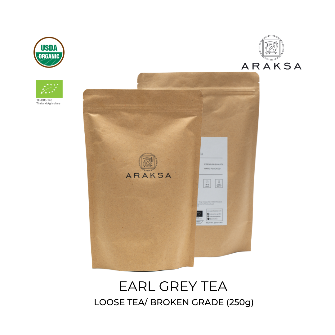 Than Kun Earl Grey Tea : Big pack 250g ชาเอิร์ล เกรย์ ออร์แกนิค แบบบรรจุถุง 250กรัม