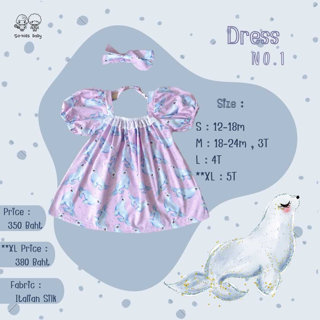🌟No.1🌟Dress+Hair ribbon (𝐀𝐑𝐓𝐈𝐂 𝐀𝐍𝐈𝐌𝐀𝐋 𝐂𝐎𝐋𝐋𝐄𝐂𝐓𝐈𝐎𝐍)