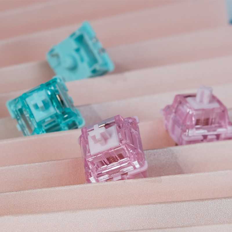 [In-Stock] JWK Ice Pink & Blue Linear & Tactile Switch 10 ตัว (12.5 ฿/ตัว)