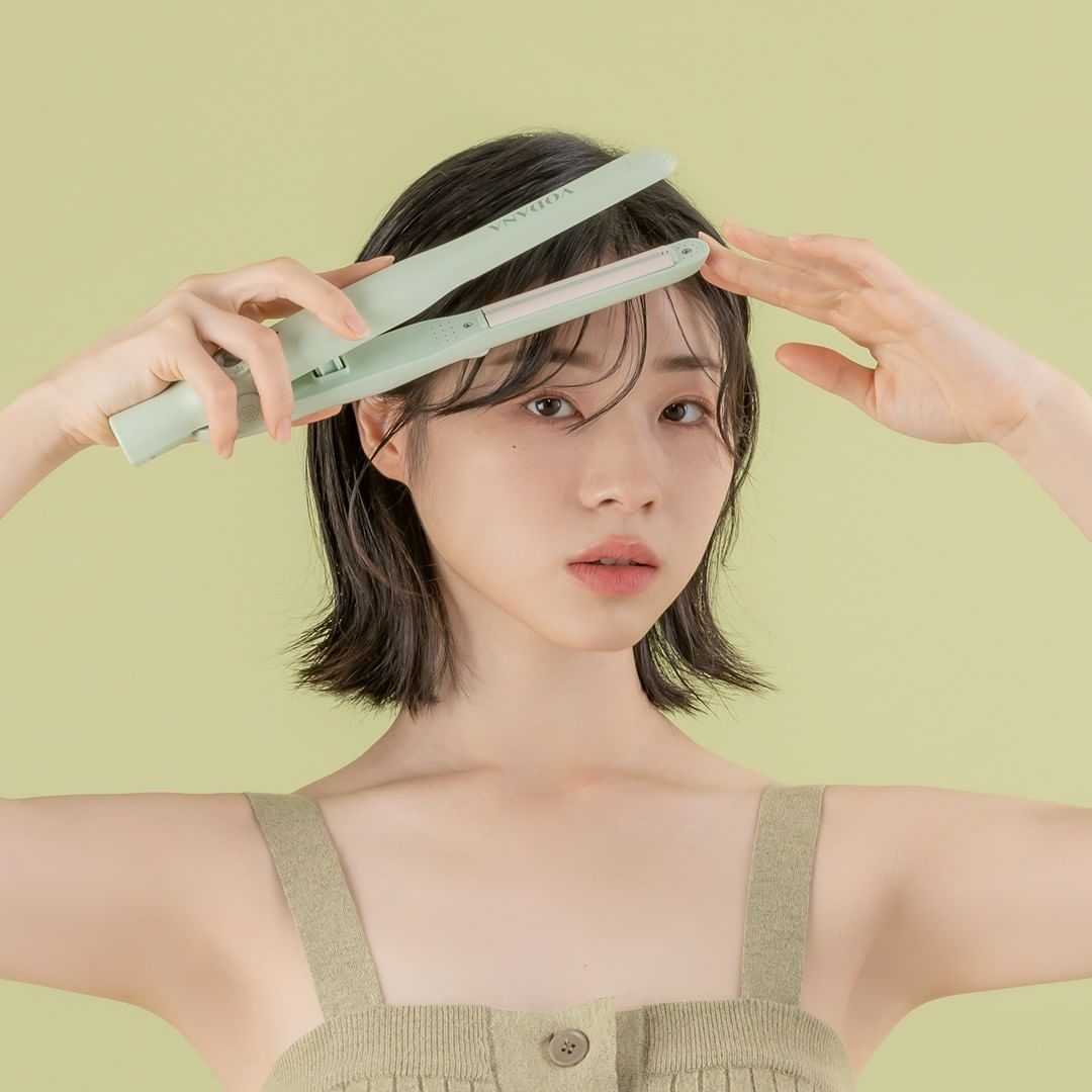 ( พร้อมส่ง ) VODANA Softbar Flat iron 0.5 inch. สี Melange Green