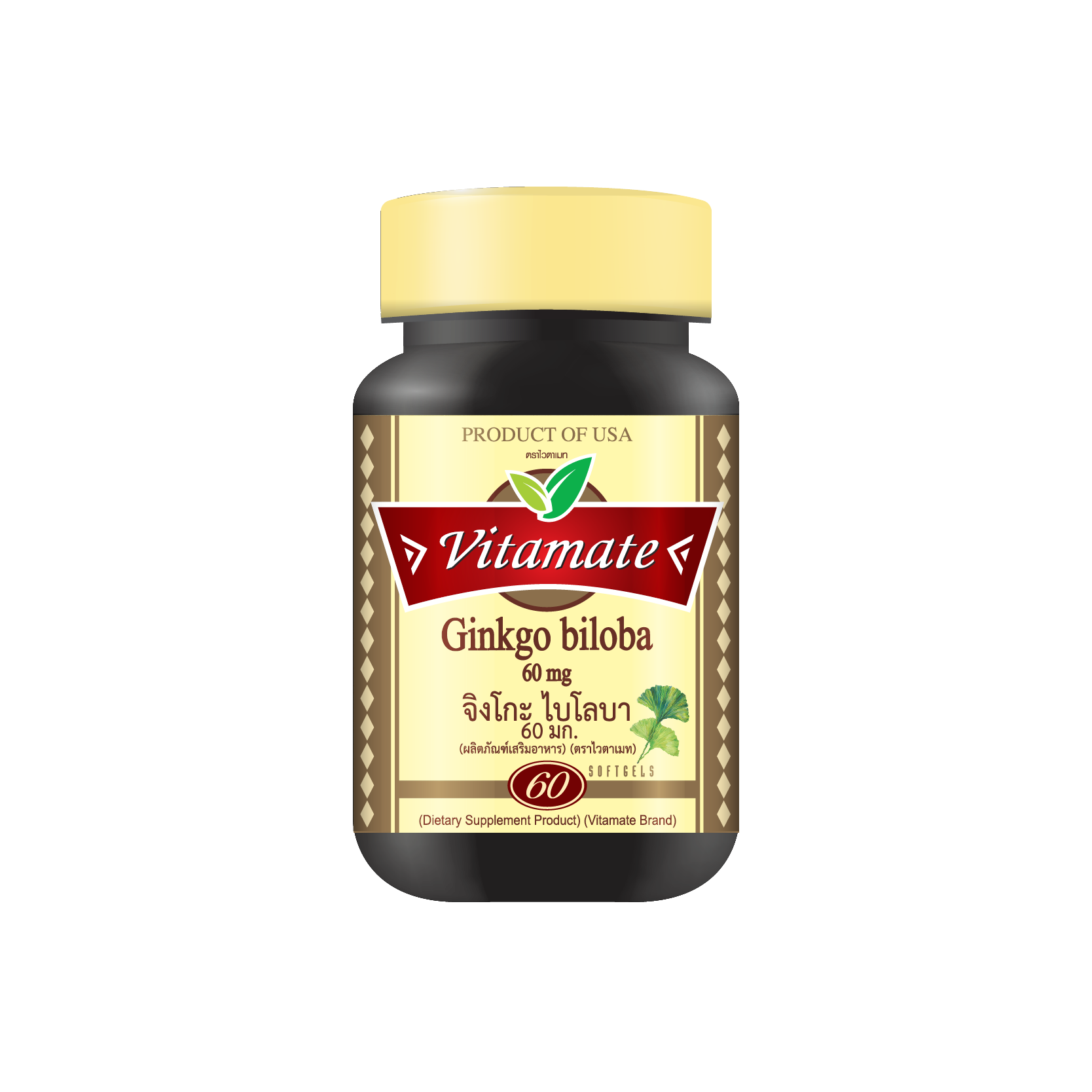 Vitamate GINKGO BILOBA  60 MG 60'S