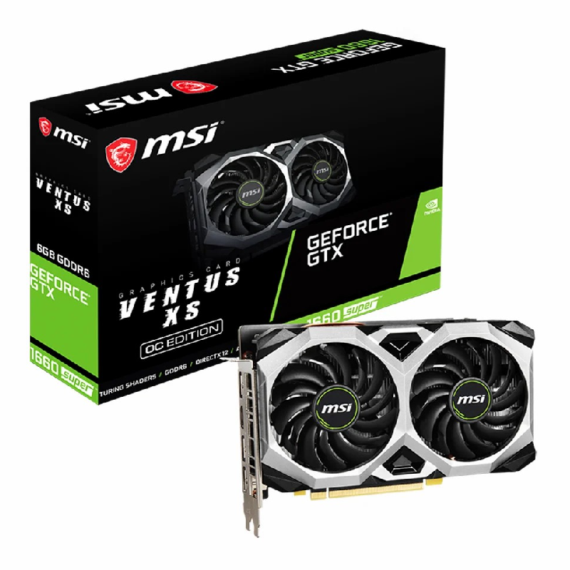 การ์ดจอ VGA MSI GEFORCE GTX 1660 SUPER VENTUS XS OC - 6GB GDDR6