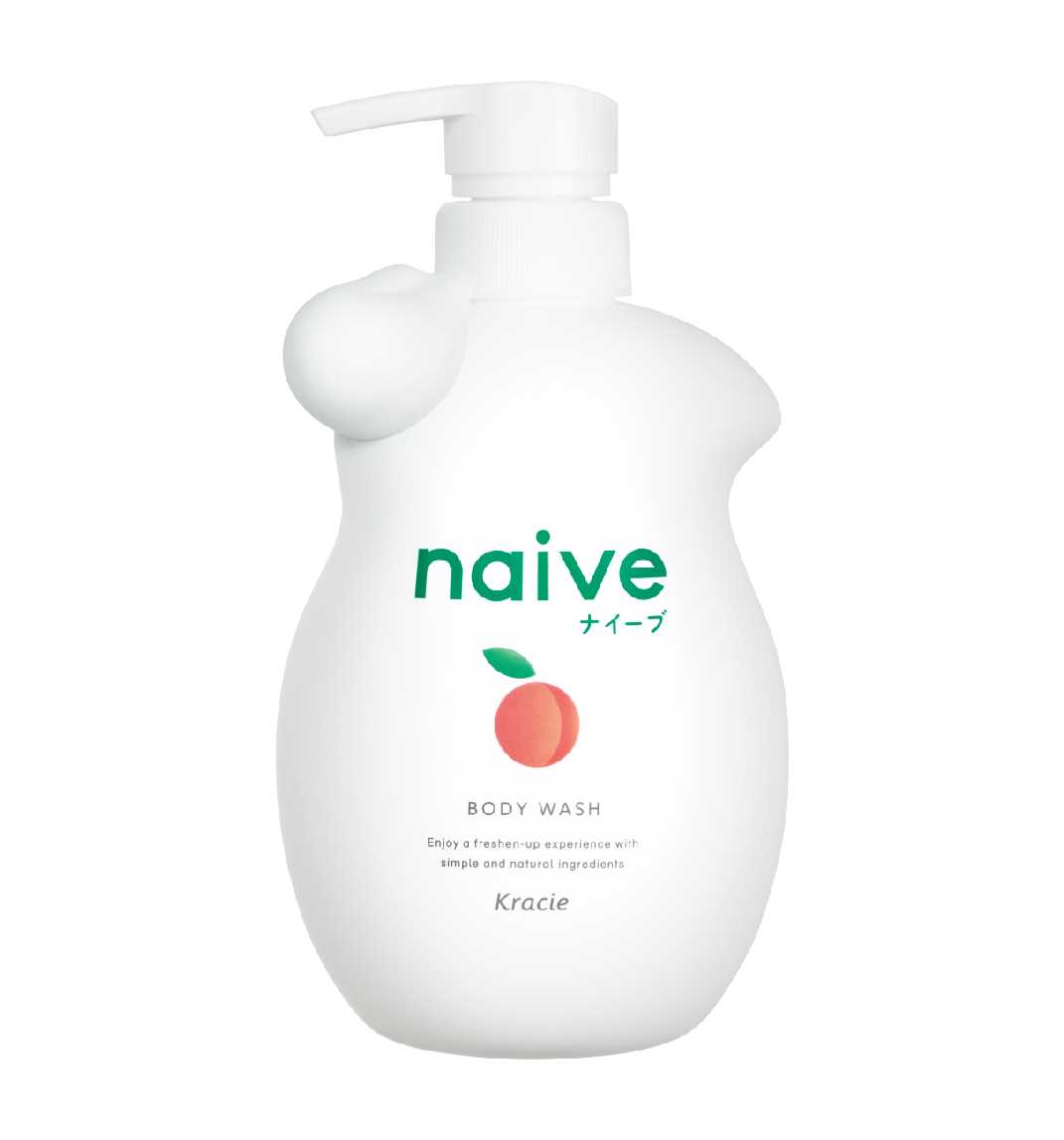 NAIVE BODY WASH  (PEACH) 530 ML / ครีมอาบน้ำ กลิ่นพีช สะอาด ปลอดภัย ใช้ได้ทั้งครอบครัว