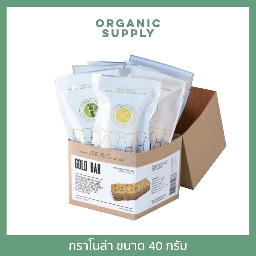 Honeycomb Granola Bar กลาโนล่าบาร์ และกราโนล่าชนิดซอง ขนาด 40 กรัม