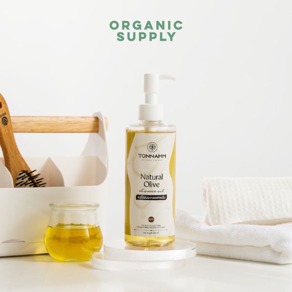 TONNAHM สบู่เหลวน้ำมันมะกอก Natural Olive Shower Oil ขนาด 265 ml