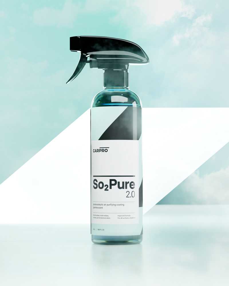 CARPRO New! So2Pure 2.0 ใหม่!ผลิตภัณฑ์สำหรับลดกลิ่นและกำจัดเชื้อแบคทีเรีย  ขนาด 120 ml