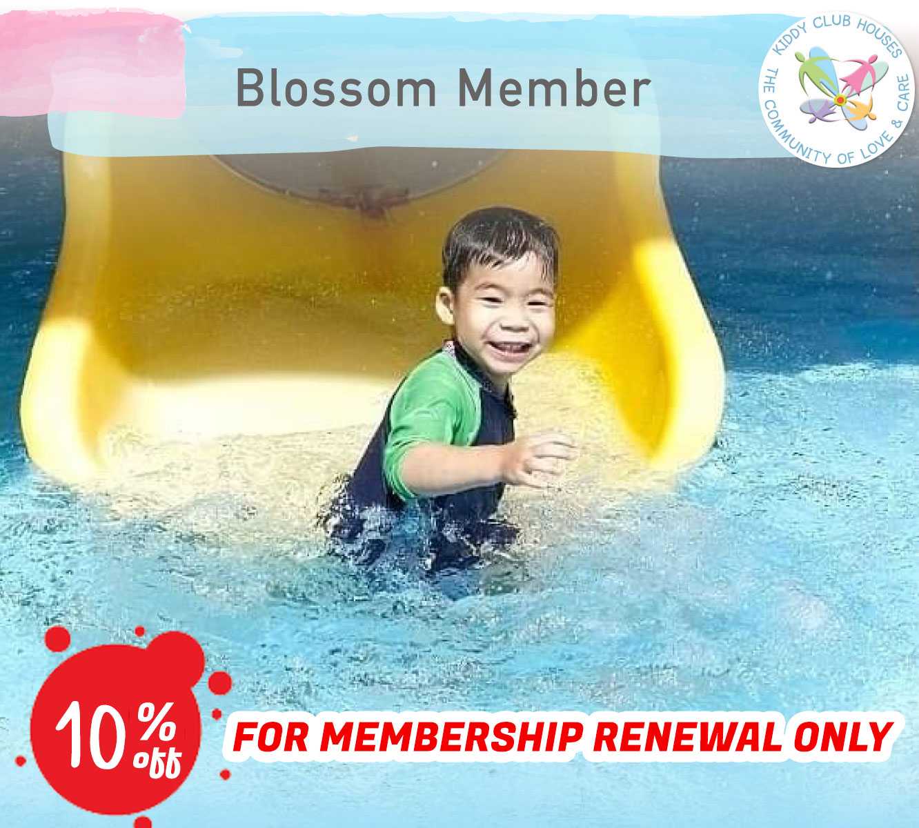ต่ออายุสมาชิกสวนน้ำ Blossom Member (ระยะเวลา 1 ปี)
