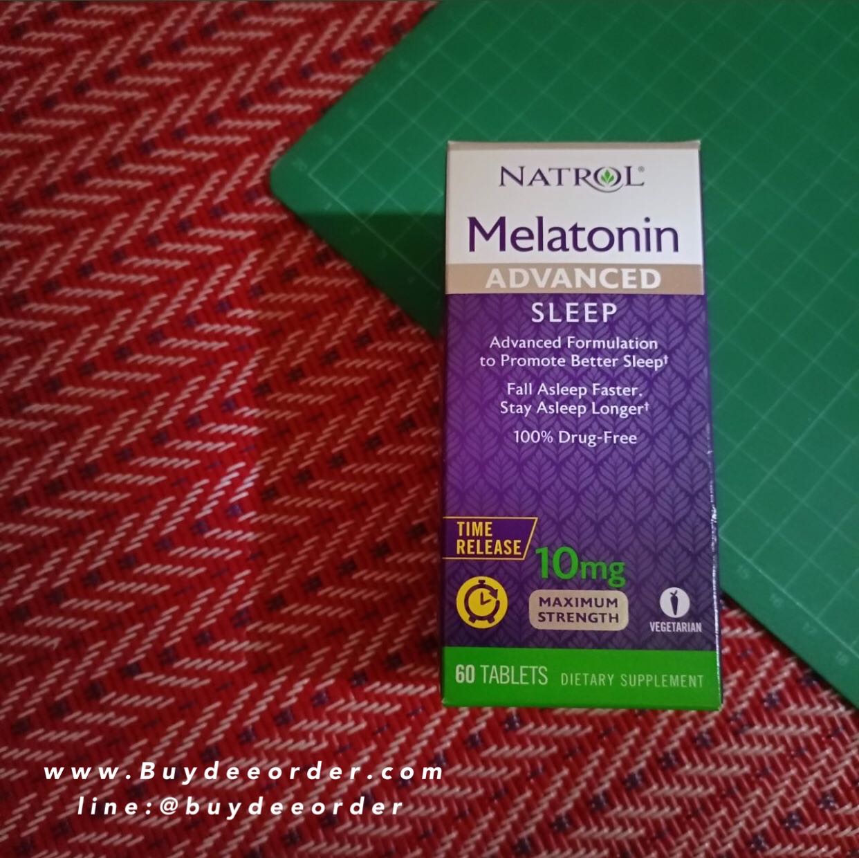 Natrol  Advanced Sleep (Time Release) Melatonin 10 mg 60 tablets (เมลาโทนิน ช่วยในการนอนหลับพักผ่อน)