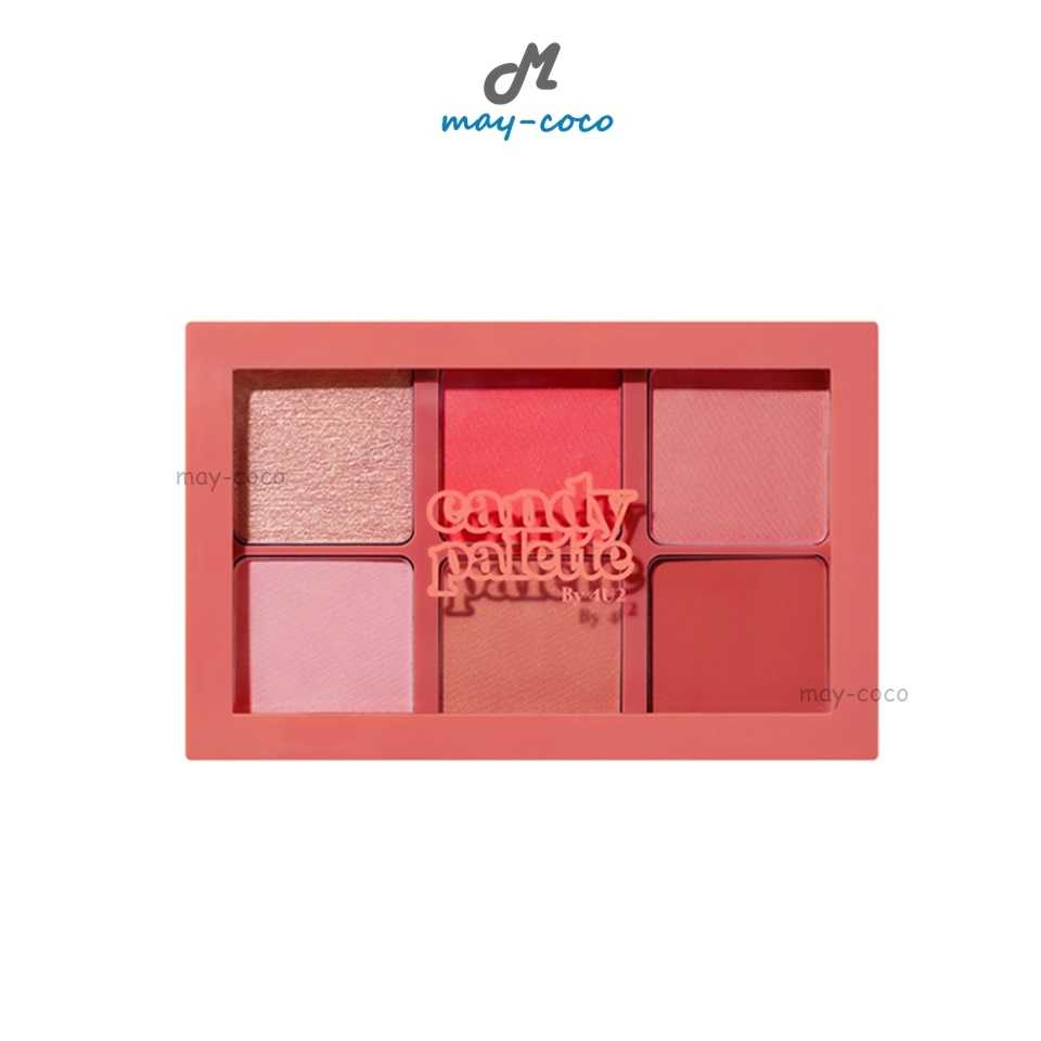 บลัชออน 4U2 Candy Palette & Coral Blush On พาเลทท์ บลัชออน ปัดแก้ม ทาตา พาเลทท์แก้ม ชิมเมอร์ แมทต์