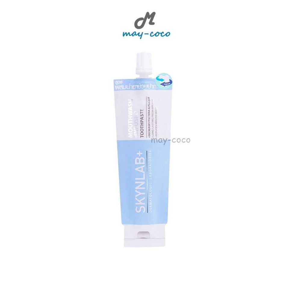 (ซอง 12g.) ยาสีฟัน Skynlab Mouthwash Infused Toothpaste ลดกลิ่นปาก ฟันขาว ปากหอม สดชื่น