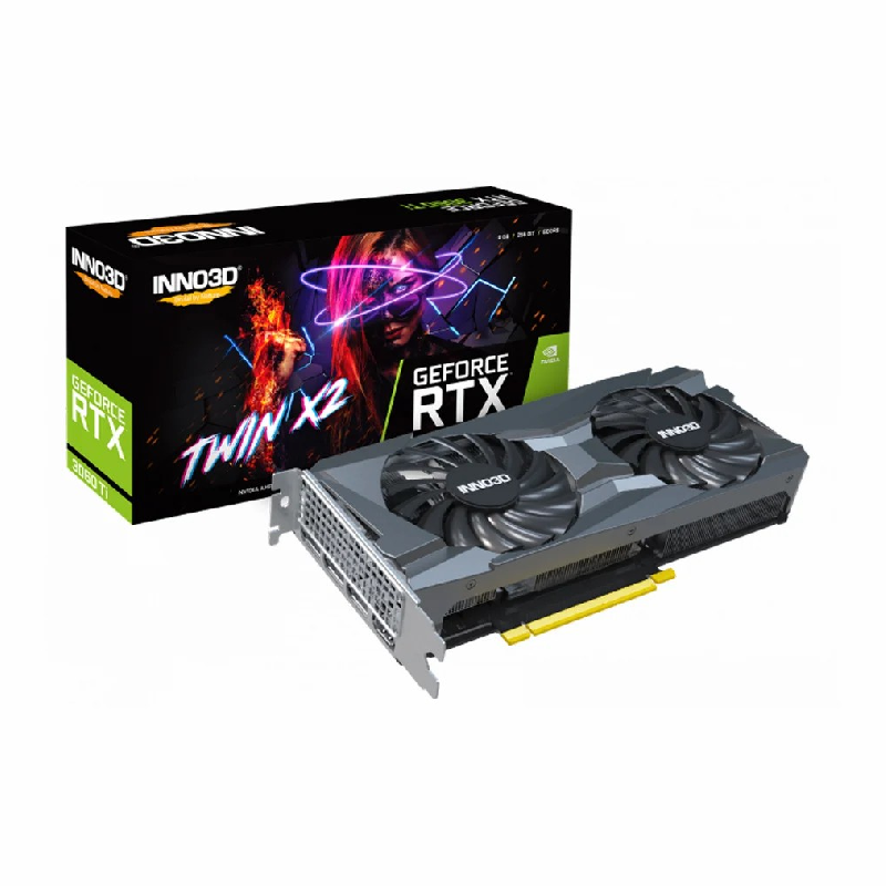 การ์ดจอ VGA INNO3D GEFORCE RTX 3060 TI TWIN X2 LHR - 8GB GDDR6