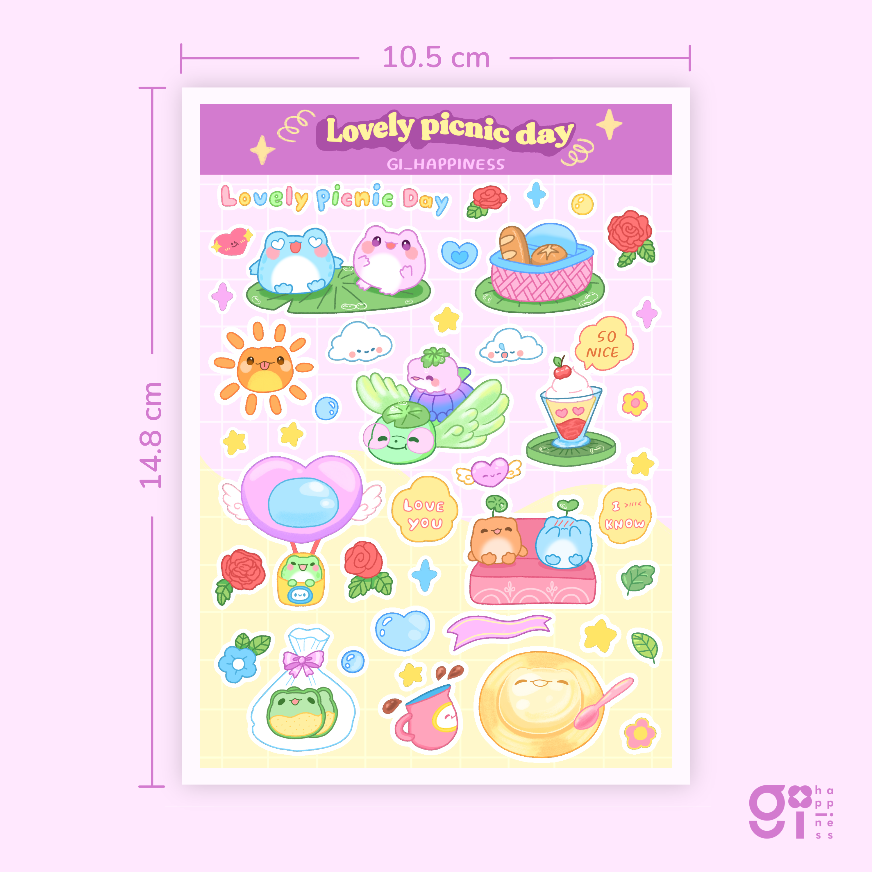 Lovely picnic day sticker A6