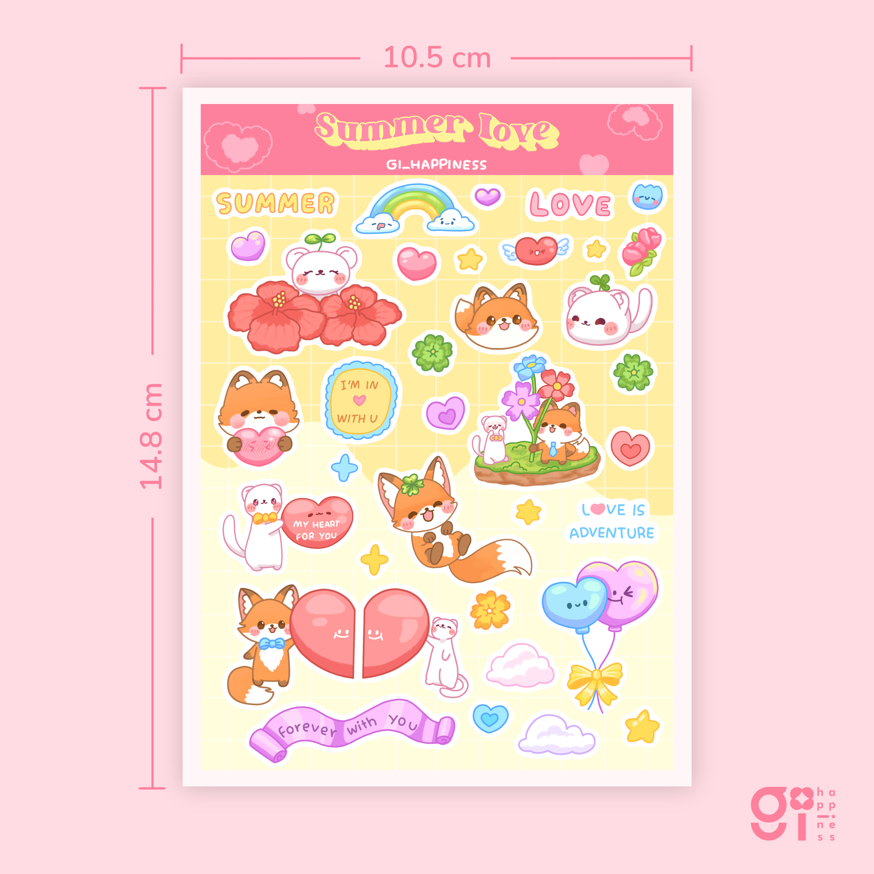 Summer love sticker A6