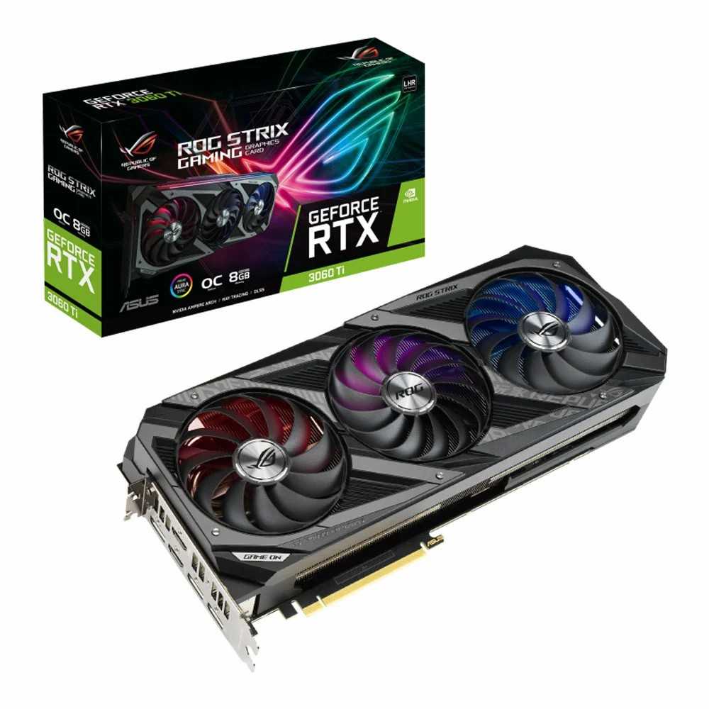 การ์ดจอ VGA ASUS ROG STRIX RTX 3060 TI O8G V2 GAMING - 8GB GDDR6