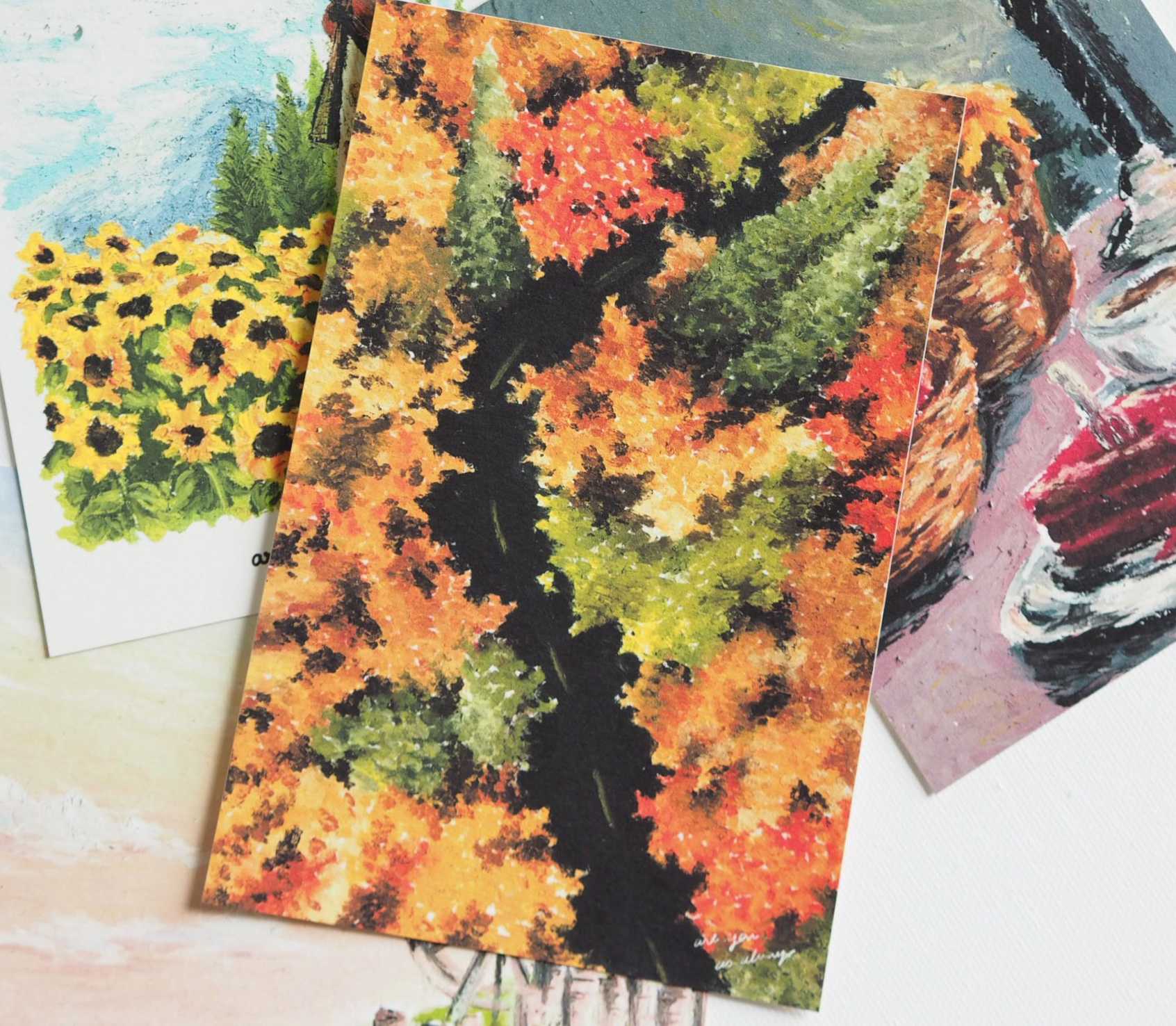Postcard- Autumn Road