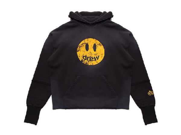 drew house deconstructed mascot hoodie (FADED BLACK)