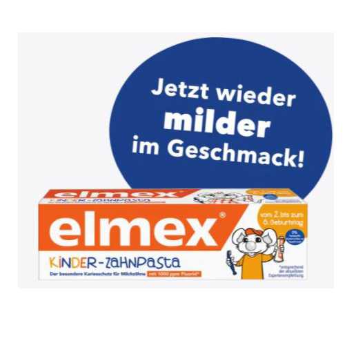 ยาสีฟันเด็ก Elmex Kinder  สำหรับ 2-6 ขวบ  ขนาด 50 ml