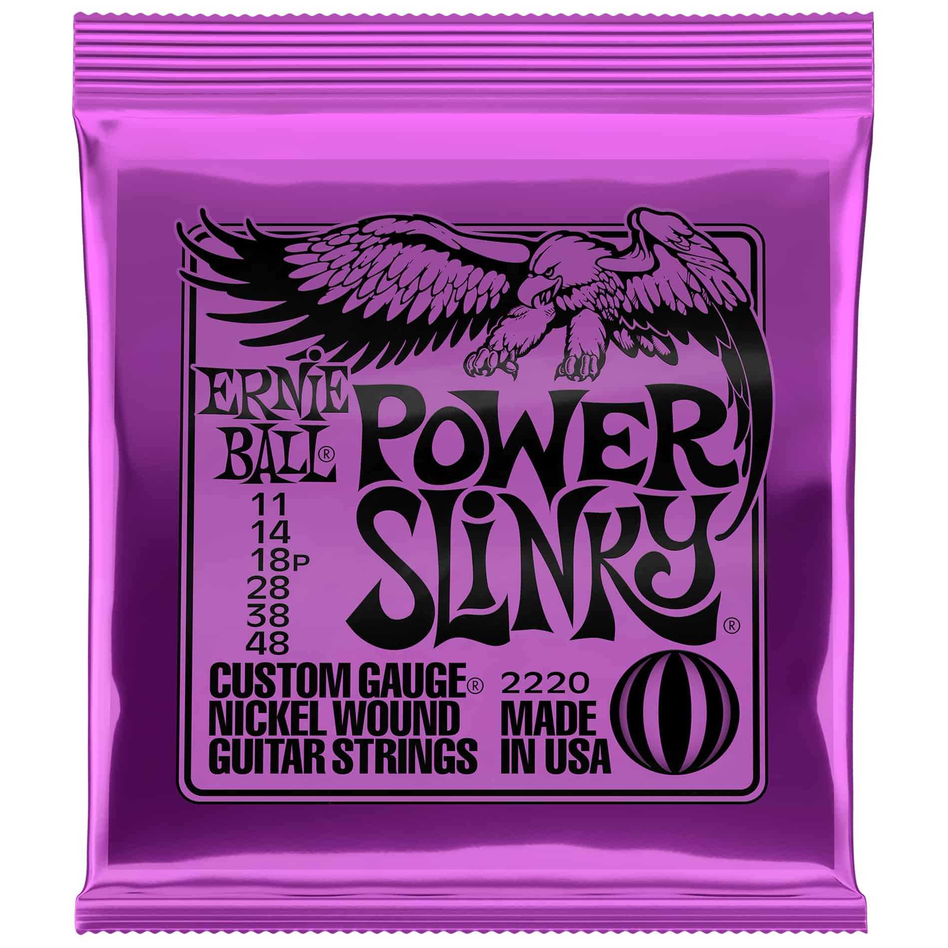 สายกีต้าร์ไฟฟ้า ERNIE BALL Power Slinky 2220 เบอร์ 11  ของแท้ MADE IN USA