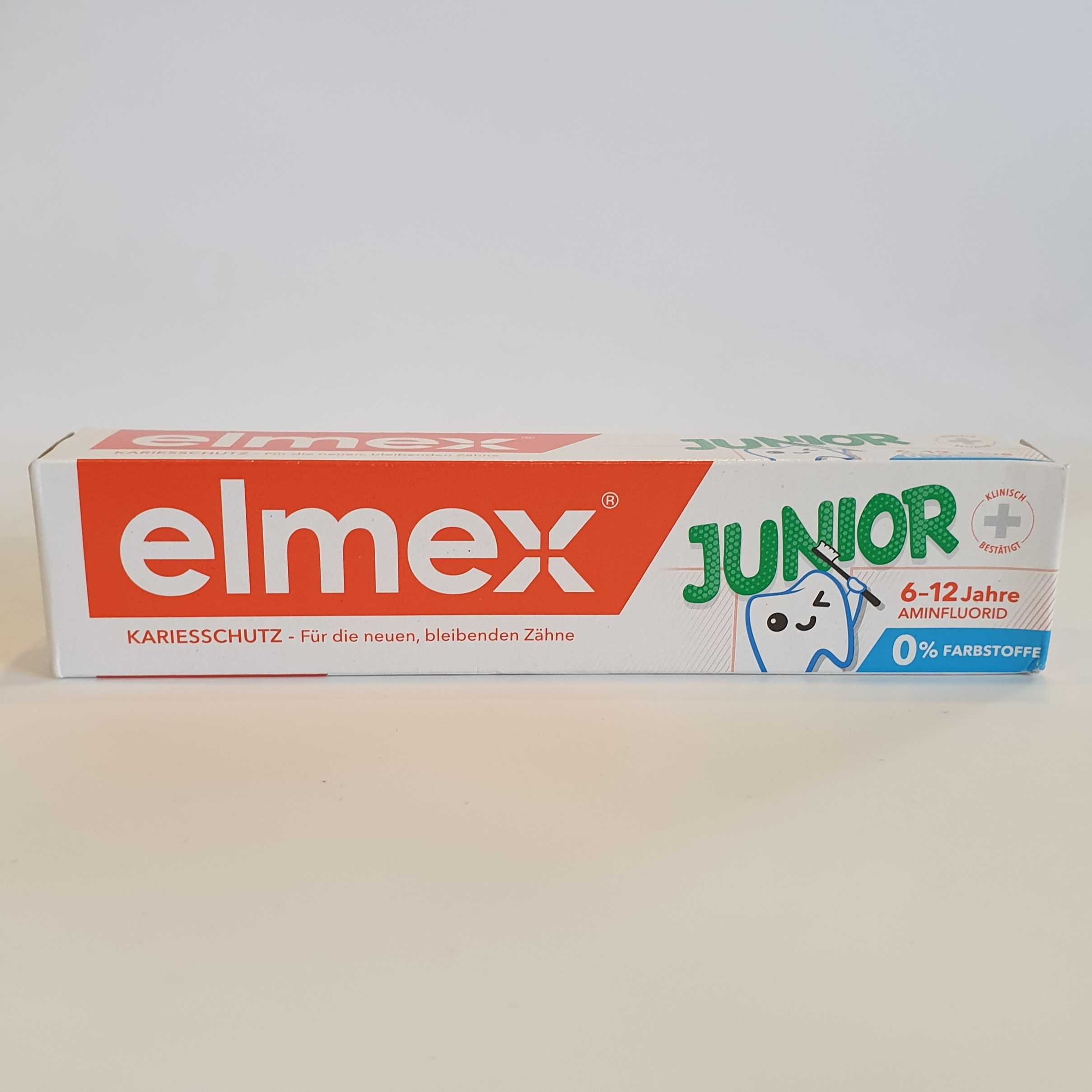 ยาสีฟันเด็กโต Elmex Junor  สำหรับ 6-12 ขวบ  ขนาด 75 ml , นำเข้าเยอรมัน