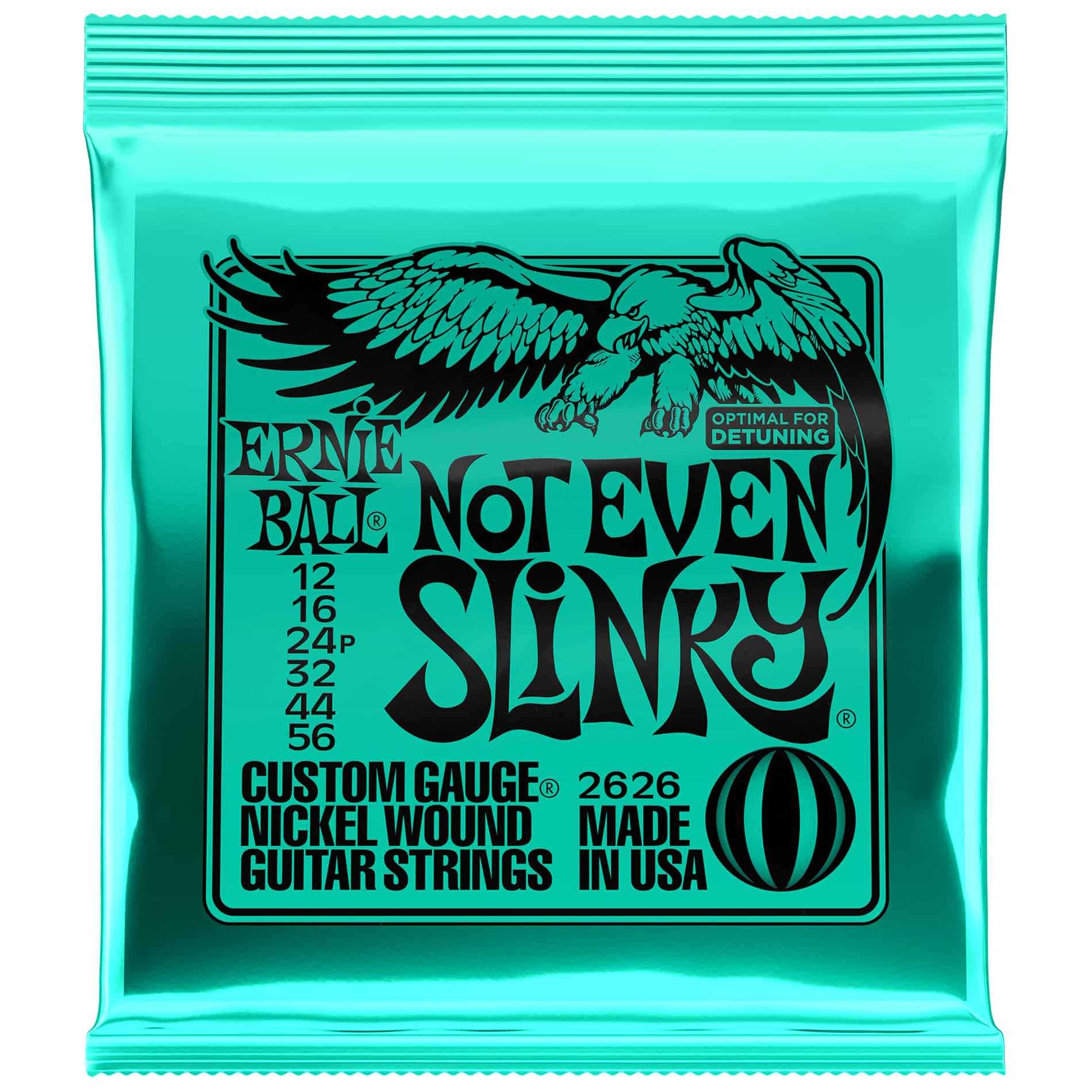 สายกีตาร์ไฟฟ้า ERNIE BALL Not Even Slinky 2626  เบอร์ 12 แบบผสม ของแท้ MADE IN USA