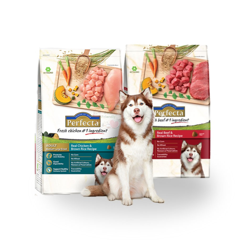 อาหารเม็ดสุนัขพันธ์กลาง-ใหญ่ Perfecta Adult Medium-Large Breed