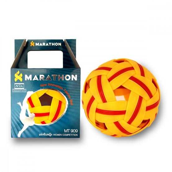 ลูกตะกร้อ Marathon รุ่น MT909 ผิวยางใยสังเคราะห์ รุ่นแข่งขันหญิง