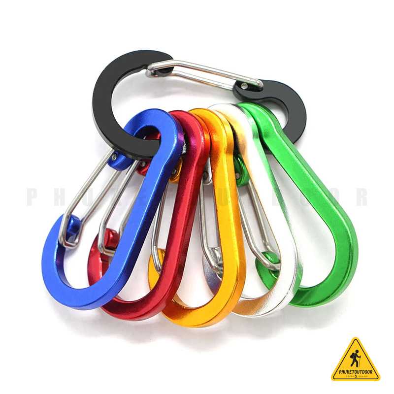 Carabiner คาราบิเนอร์อลูมิเนียม 5 cm ตะขอแขวน ตะขอคล้อง พวงกุญแจ [PKOD]