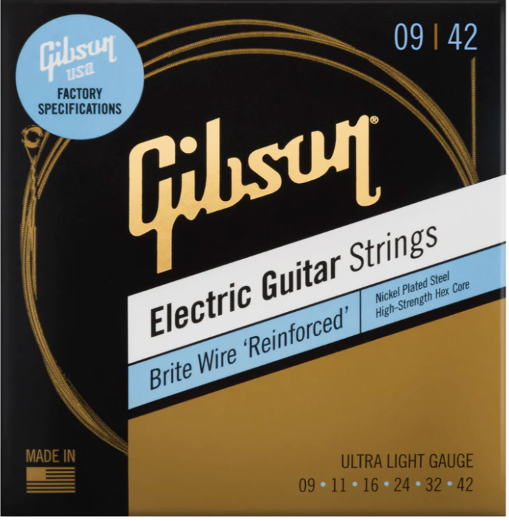 สายกีต้าร์ไฟฟ้า  Gibson Brite Wire Reinforced 0942