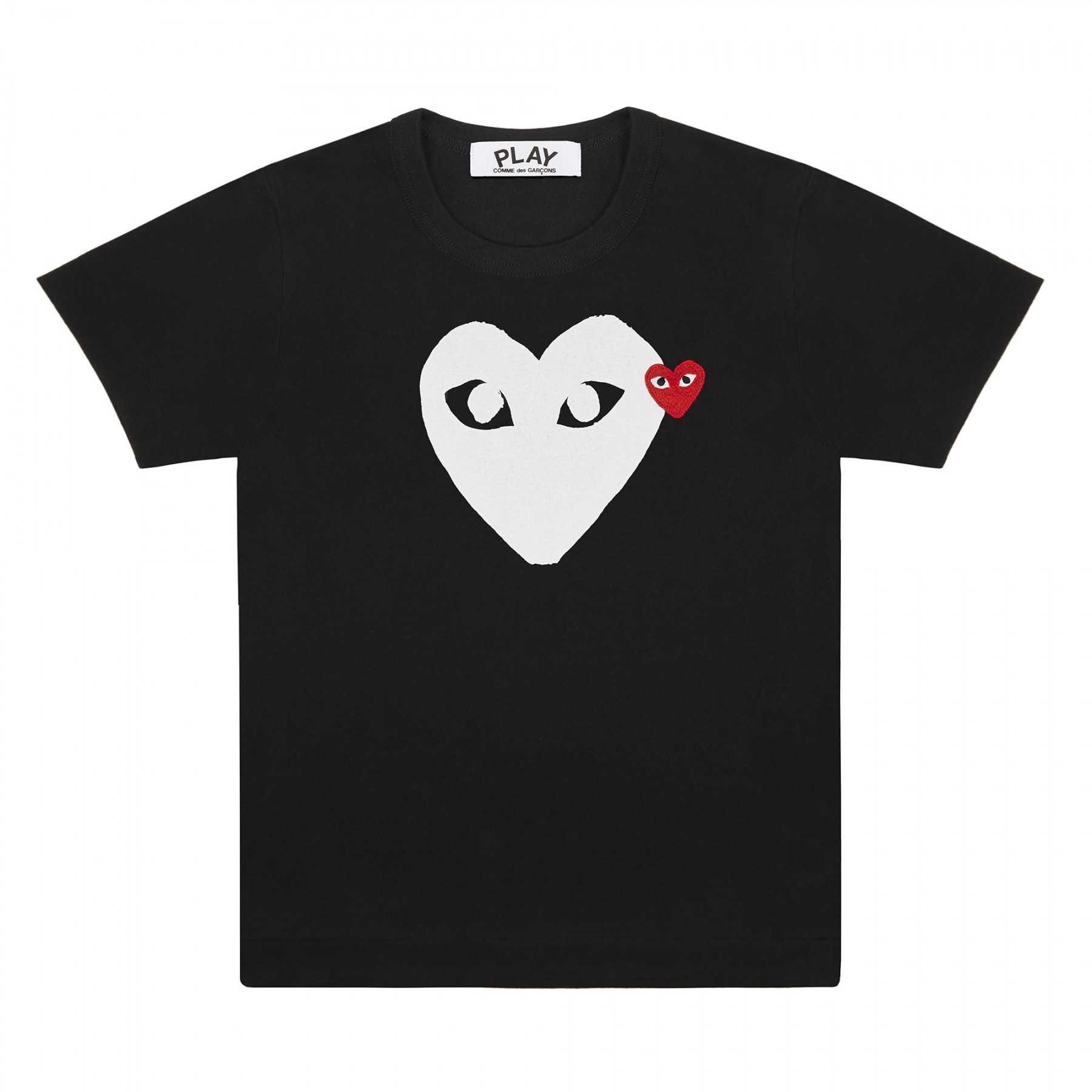 PLAY COMME des GARÇONS : เสื้อยืด Play Comme พื้นดำหัวใจ (ของแท้จากญี่ปุ่น 100%)