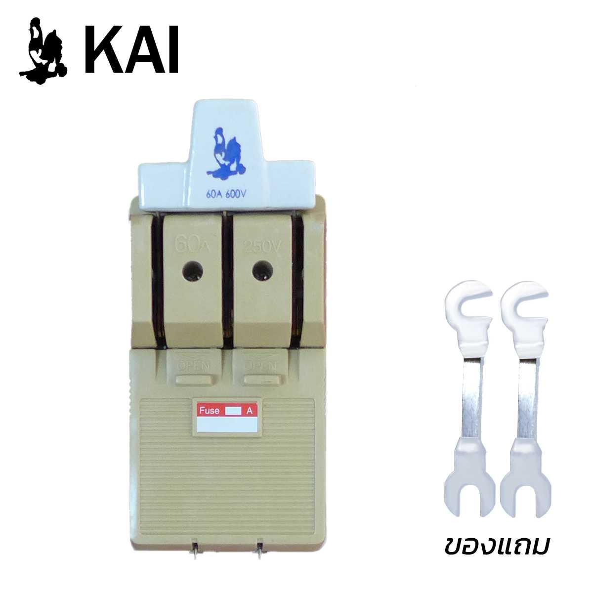 คัทเอาท์ตราไก่ KAI 3P 60A