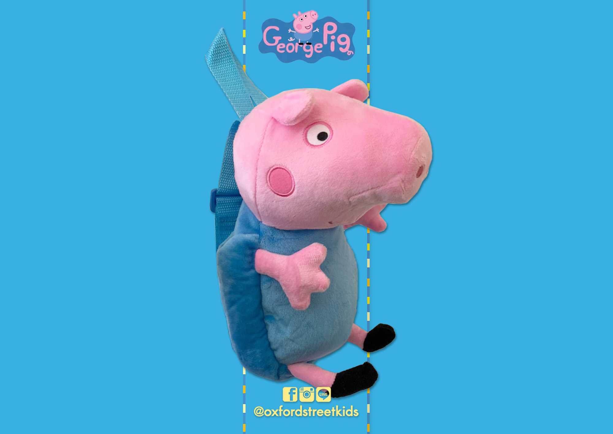 𝐒𝐀𝐋𝐄❗️ George Pig 3D Plush Toy Kids Backpack กระเป๋าเป้ จอร์จ พิก