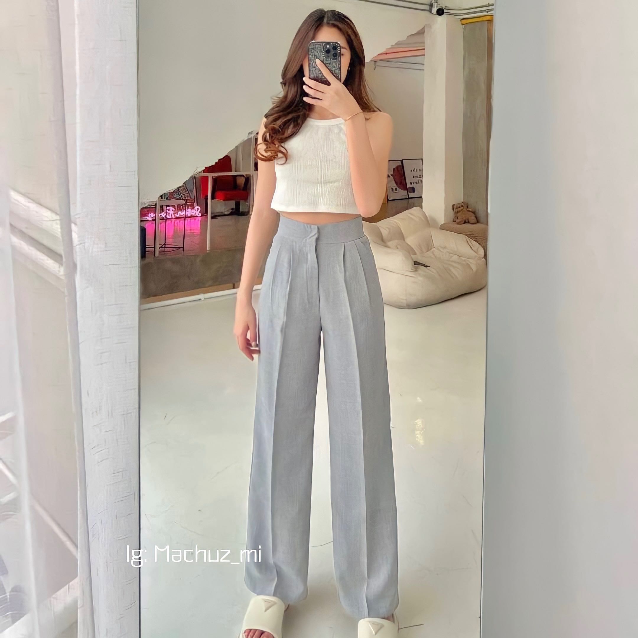 𝑵𝒆𝒘 𝒃𝒂𝒃𝒚 𝒑𝒂𝒏𝒕𝒔 ✨🫧 กางเกงขากระบอกกลาง งานผ้าโควี่