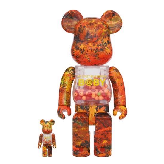 MY FIRST BEARBRICK B@BY AUTUMN LEAVES 400/100