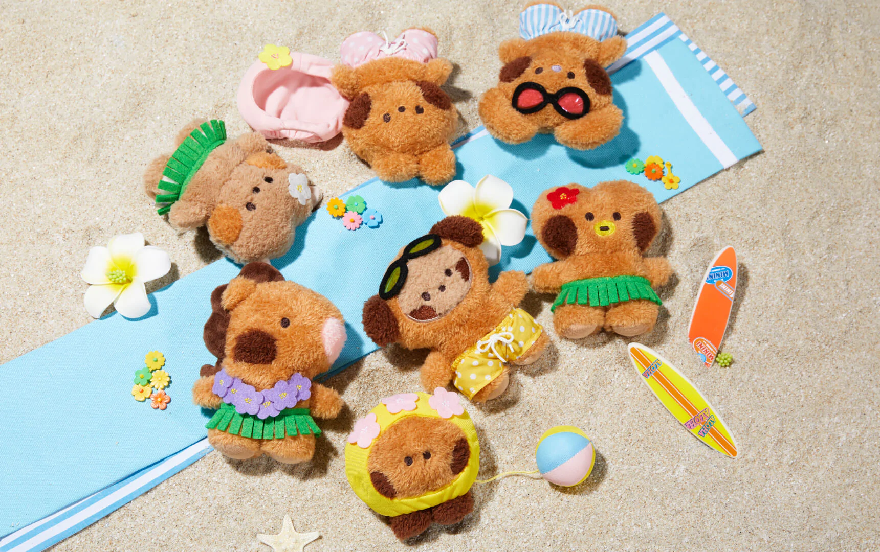 [Sale 50%] พร้อมส่ง📦 ตุ๊กตา BT21 minini SUMMER STANDING DOLL ของแท้