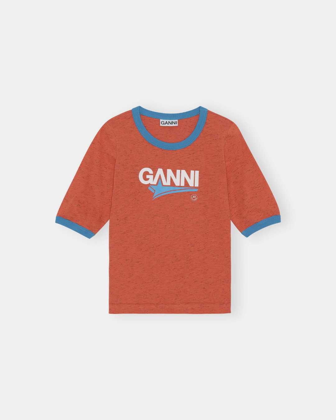 GANNI | Slim Logo Graphic Tee